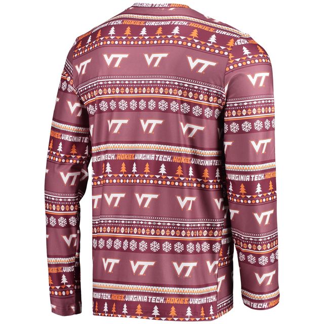 Concepts Sport Virginia Tech Hokies Ugly Sweater T-shirt et pantalon à manches longues pour homme
