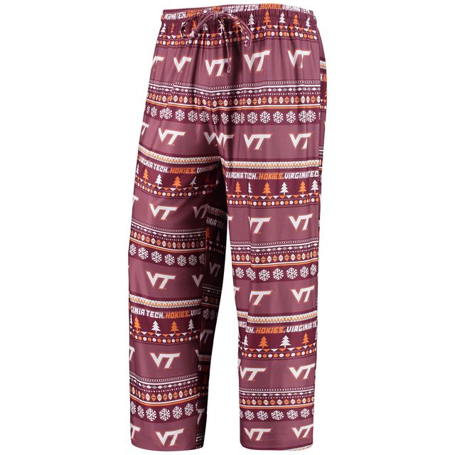 Concepts Sport Virginia Tech Hokies Ugly Sweater T-shirt et pantalon à manches longues pour homme