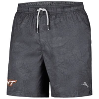 Maillot de bain Tommy Bahama pour hommes Virginia Tech Hokies Naples Layered Leaves noir