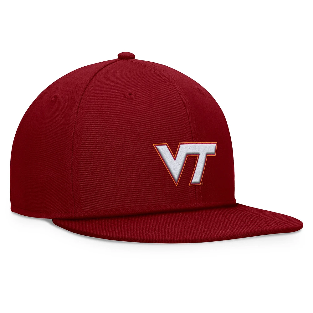 Men's Top of the World Maroon Virginia Tech Hokies Fundamental Snapback Hat