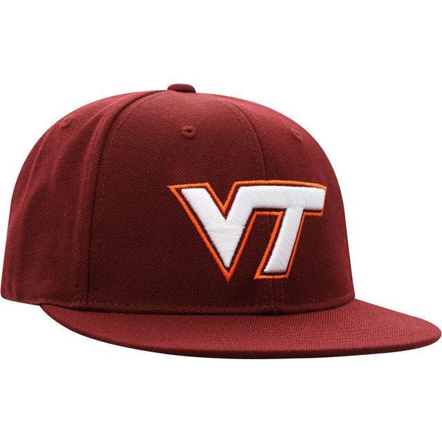 Chapeau ajusté couleur marron Virginia Tech Hokies pour hommes Top of the World