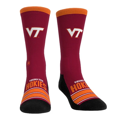 Chaussettes unisexes Rock Em Virginia Tech Hokies Gametime Stripe Crew