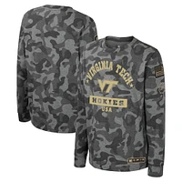 Youth Colosseum Camo Virginia Tech Hokies OHT Military Appreciation Dark Star Long Sleeve T-Shirt
