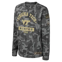 Youth Colosseum Camo Virginia Tech Hokies OHT Military Appreciation Dark Star Long Sleeve T-Shirt