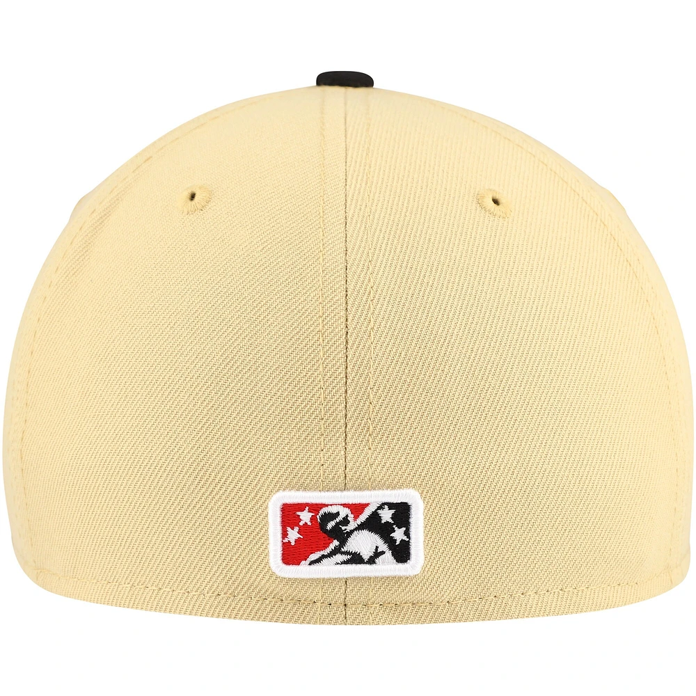 Men's New Era Cream Visalia Rawhide Authentic Collection 59FIFTY Fitted Hat