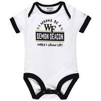 Infant Champion Black/Heather Gray Wake Forest Demon Deacons I Wanna Be Three-Pack Bodysuit Set