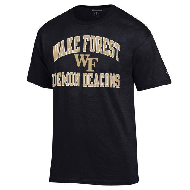 Champion Black Wake Forest Demon Deacons High Motor T-shirt pour homme
