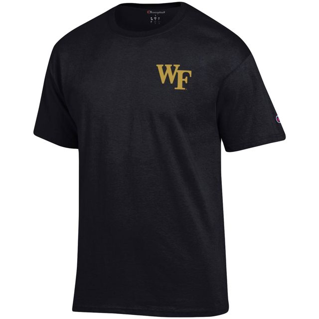 T-shirt Champion Noir Wake Forest Demon Deacons Stack 2-Hit Homme