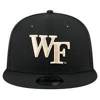 Men's New Era Black Wake Forest Demon Deacons 9FIFTY Trucker Snapback Hat