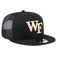 Men's New Era Black Wake Forest Demon Deacons 9FIFTY Trucker Snapback Hat