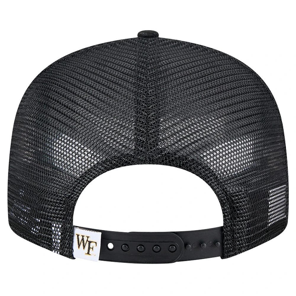 Men's New Era Black Wake Forest Demon Deacons 9FIFTY Trucker Snapback Hat