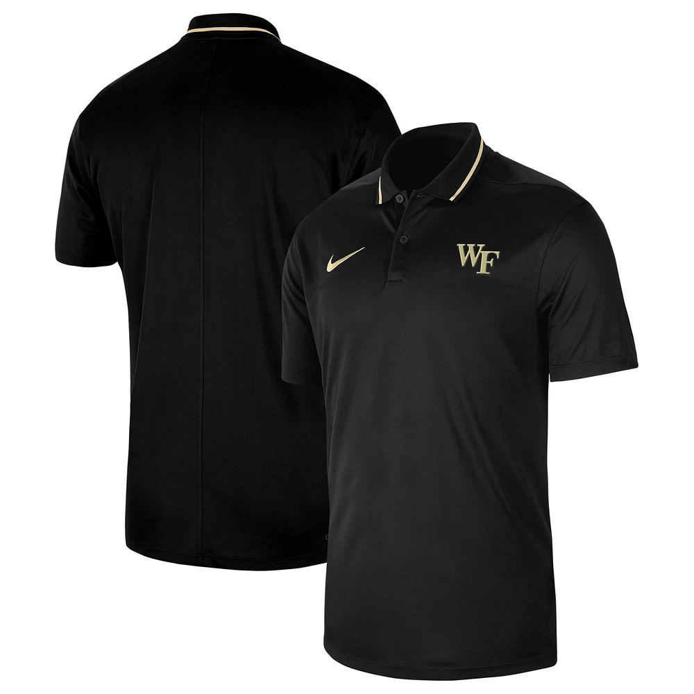 Men's Nike  Black Wake Forest Demon Deacons 2023 Sideline Coaches Performance Polo