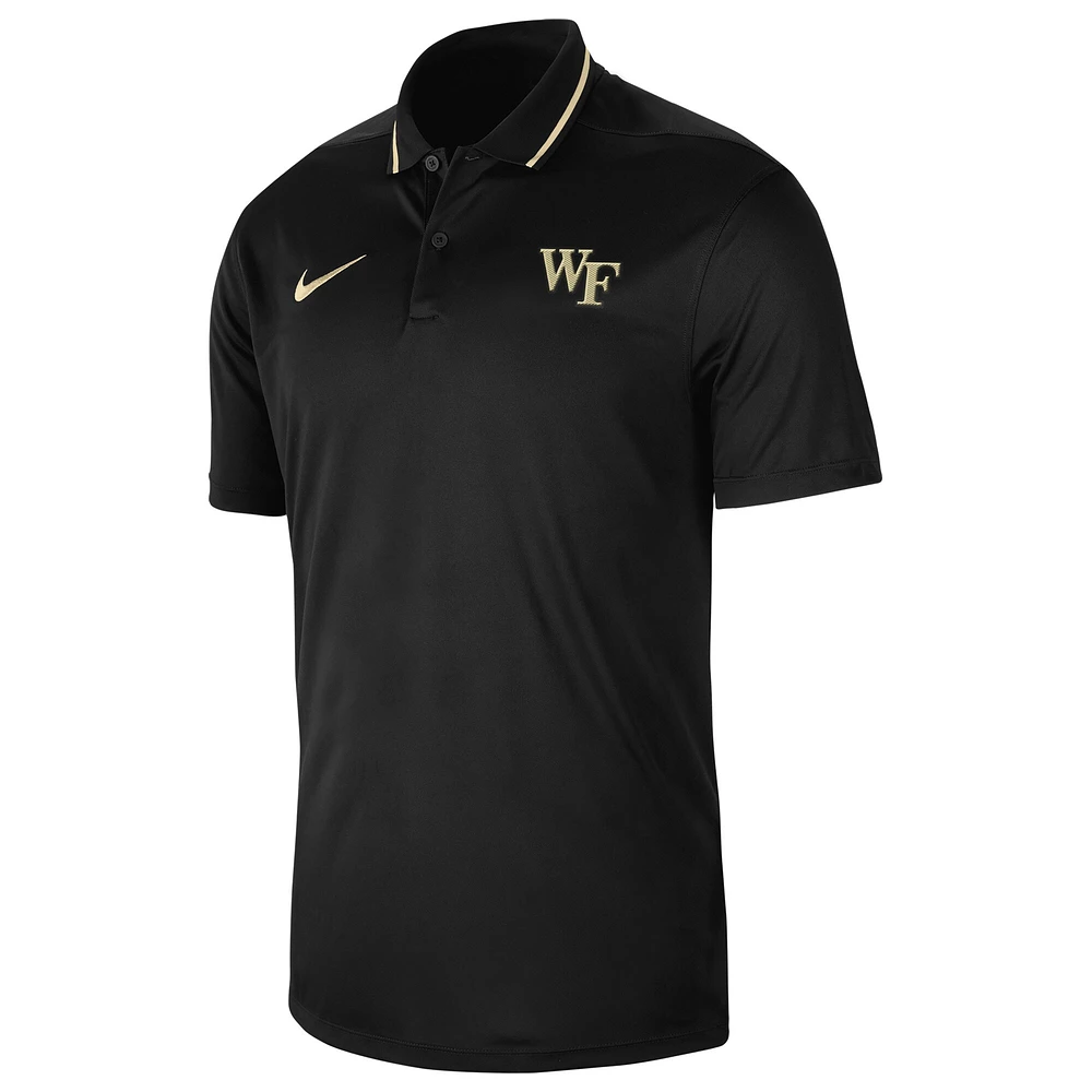 Men's Nike  Black Wake Forest Demon Deacons 2023 Sideline Coaches Performance Polo