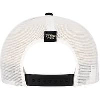 Men's Nike Black Wake Forest Demon Deacons 2024/25 Sideline Rise Trucker Adjustable Hat