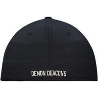 Men's Nike Black Wake Forest Demon Deacons 2024 Sideline Rise Swoosh Flex Hat
