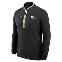 Haut à glissière quart de tour Nike Black Wake Forest Demon Deacons Coaches Courtside Basketball Victory Performance pour homme