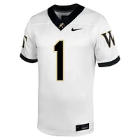 Maillot de football Nike #1 blanc Wake Forest Demon Deacons Untouchable pour homme