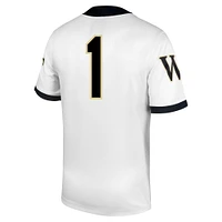 Maillot de football Nike #1 blanc Wake Forest Demon Deacons Untouchable pour homme