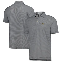 Polo en jersey rayé Performance Peter Millar Black Wake Forest Demon Deacons Jubilee pour homme