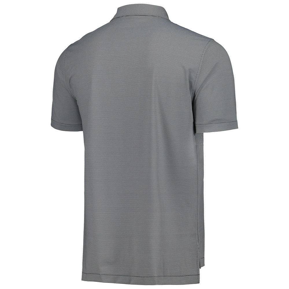 Polo en jersey rayé Performance Peter Millar Black Wake Forest Demon Deacons Jubilee pour homme