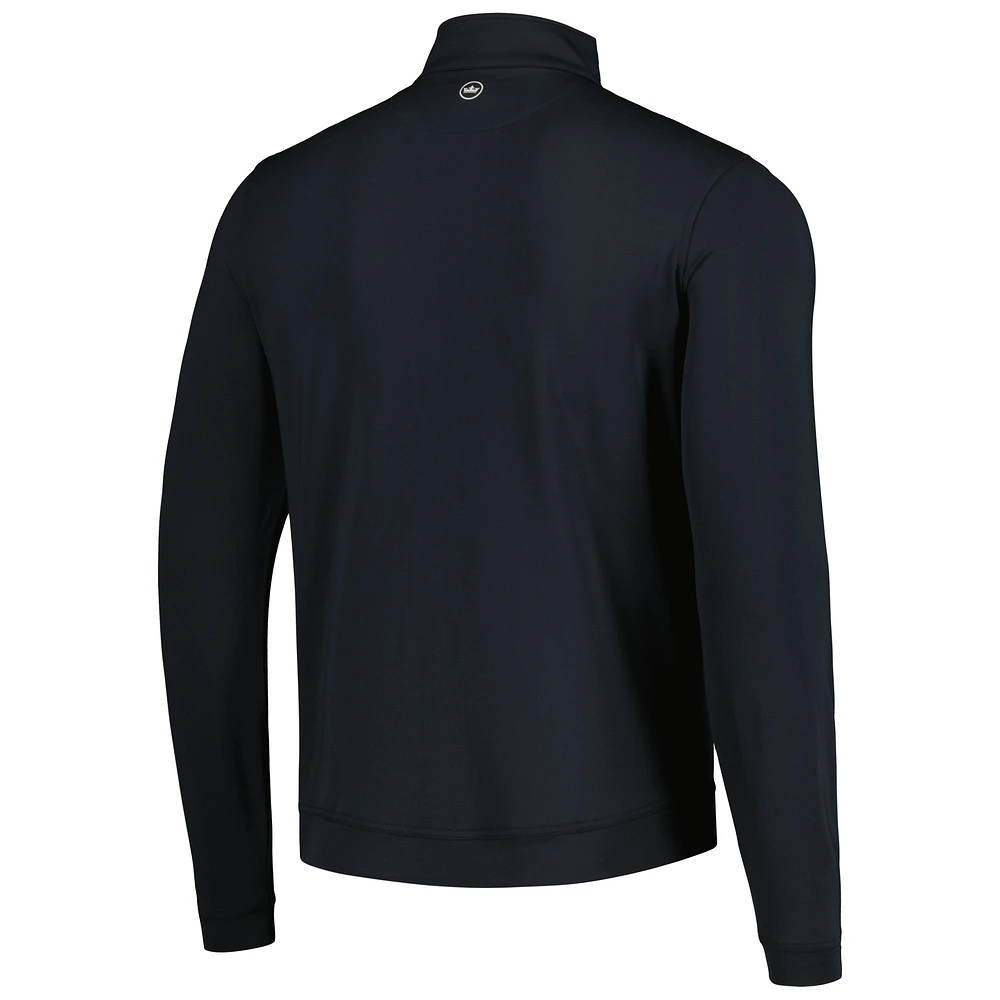 Men's Peter Millar Black Wake Forest Demon Deacons Perth Performance Quarter-Zip Top