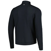 Men's Peter Millar Black Wake Forest Demon Deacons Perth Performance Quarter-Zip Top