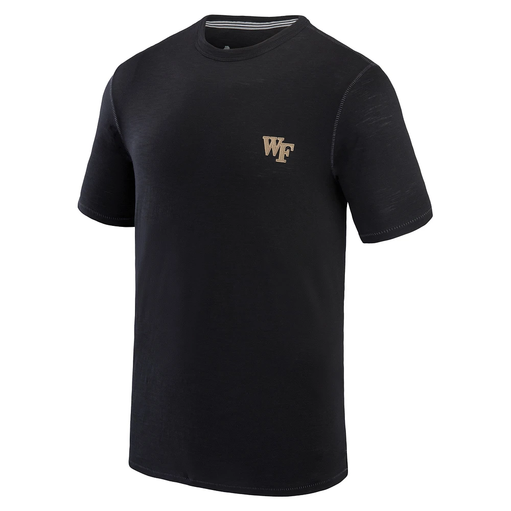 Men's Tommy Bahama Black Wake Forest Demon Deacons Sport Bali Beach T-Shirt