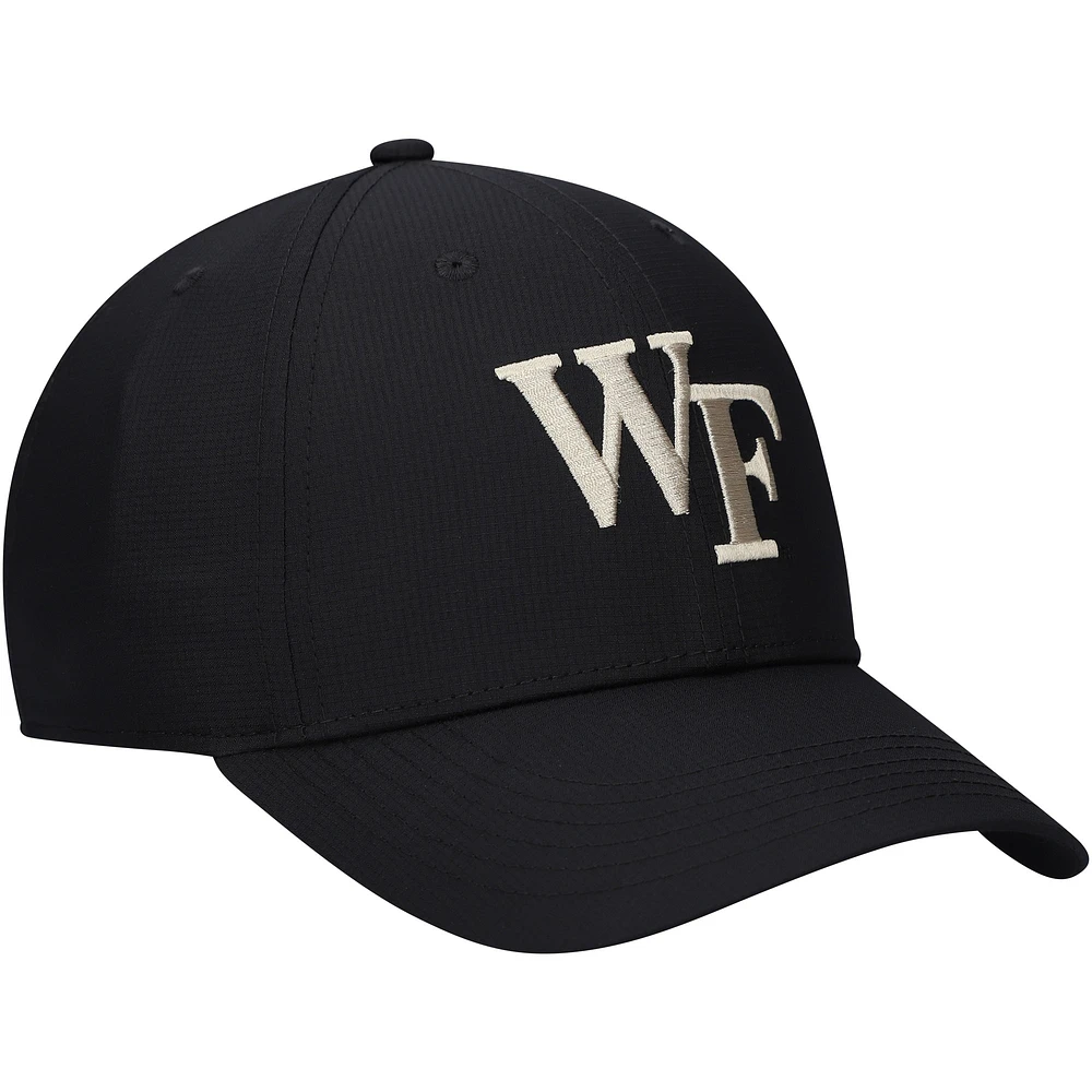 Youth Nike Black Wake Forest Demon Deacons 2024 Sideline Club Adjustable Hat