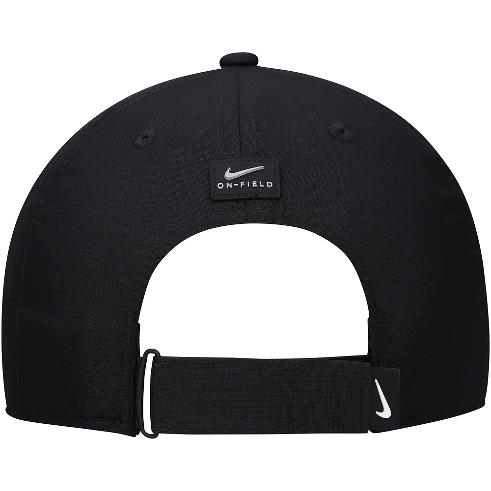 Youth Nike Black Wake Forest Demon Deacons 2024 Sideline Club Adjustable Hat