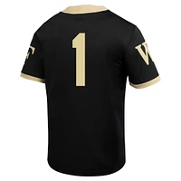 Maillot de football Nike #1 pour jeunes Black Wake Forest Demon Deacons Untouchable