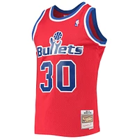 Maillot Swingman Mitchell & Ness Bernard King Washington Bullets 1990/91 Hardwood Classics pour homme, rouge