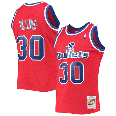 Maillot Swingman Mitchell & Ness Bernard King Washington Bullets 1990/91 Hardwood Classics pour homme, rouge