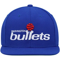 Men's Mitchell & Ness Blue Washington Bullets Hardwood Classics Team Ground 2.0 Snapback Hat