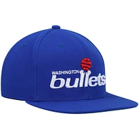 Men's Mitchell & Ness Blue Washington Bullets Hardwood Classics Team Ground 2.0 Snapback Hat