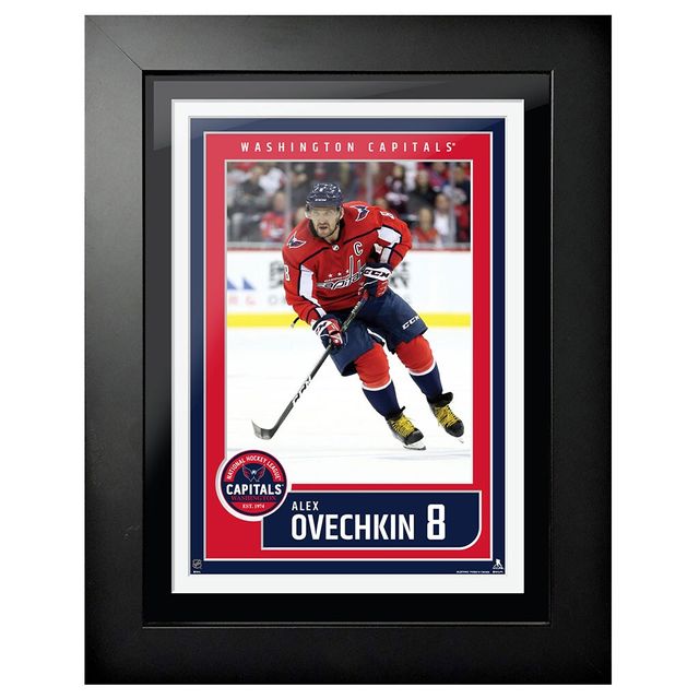 Alexander Ovechkin Washington Capitals - 12'' x 16'' Jersey Block Design Photo Encadrée