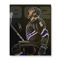 Alexander Ovechkin, Œuvre originale sur toile tendue autographiée des Capitals de Washington (40 x 44 pouces) - Œuvre de Bill Lopa - Édition limitée n° 1/1