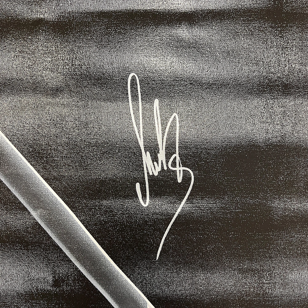 Alexander Ovechkin, Œuvre originale sur toile tendue autographiée des Capitals de Washington (40 x 44 pouces) - Œuvre de Bill Lopa - Édition limitée n° 1/1