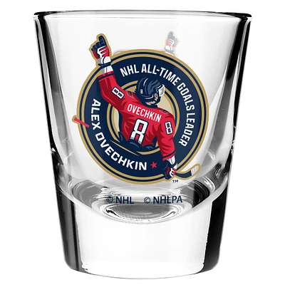 Ensemble de deux verres à liqueur Alexander Ovechkin, meilleur buteur de tous les temps de la LNH, Capitals de Washington