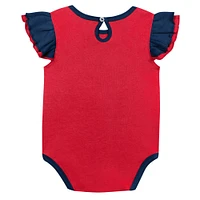 Girls Infant Red/Navy Washington Capitals Two-Pack Training Bodysuit Set
