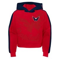 Girls Youth Red Washington Capitals Record Setter Pullover Hoodie
