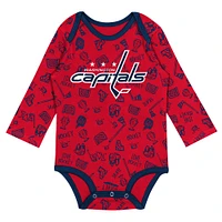 Infant Red Washington Capitals Dynamic Defender Long Sleeve Bodysuit