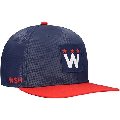 Casquette Snapback Authentic Pro Rink pour homme Fanatics bleu marine des Washington Capitals