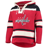 Men's '47 Red Washington Capitals Superior Lacer Pullover Hoodie