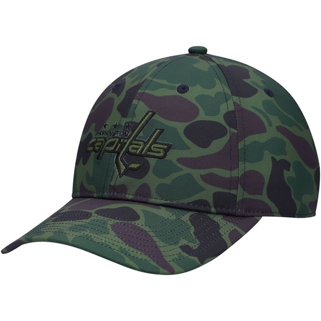 Casquette réglable pour hommes adidas Camo Washington Capitals Locker Room Slouch