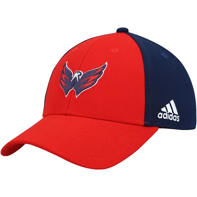Casquette réglable adidas pour hommes, rouge/bleu marine, équipe des Capitals de Washington