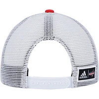 Casquette snapback adidas Washington Capitals Team Plate Trucker pour hommes, rouge/blanc