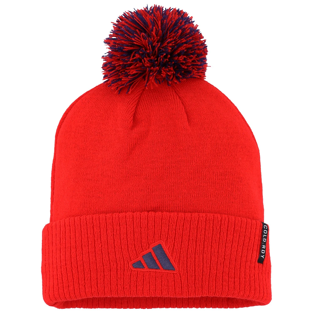 Men's adidas Red Washington Capitals COLD.RDY Cuffed Knit Hat with Pom