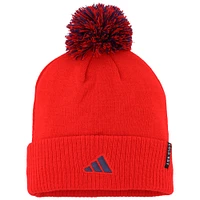Men's adidas Red Washington Capitals COLD.RDY Cuffed Knit Hat with Pom