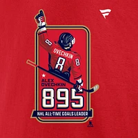 Men's Fanatics Alexander Ovechkin Athletic Red Washington Capitals NHL All-Time Leading Goal Scorer Locker Room T-Shirt