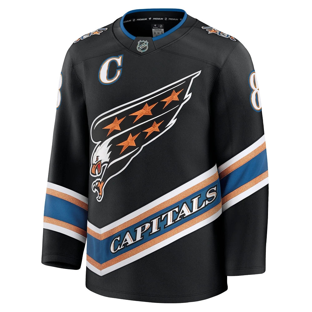 Men's Fanatics Alexander Ovechkin Black Washington Capitals Alternate 50th Anniversary Premium Jersey